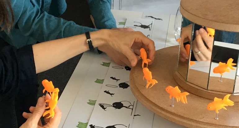Praxinoscope 3D-volume. Formation sur la Malle jouets optiques et pré-cinéma Praximage